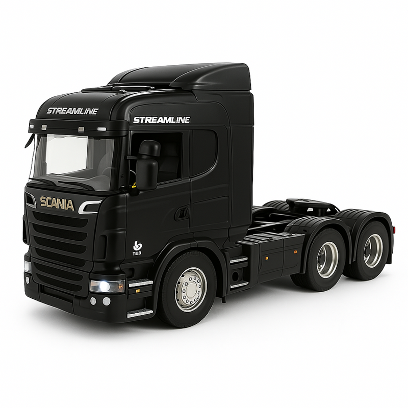Miniatura Realista de Controle Remoto Caminhão Scania S540 6X4 + Carreta de Brinde (QUEIMA DE ESTOQUE)